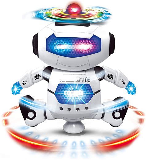 Electronic Walking Dancing Robot Toys With Music Lightening For Kids