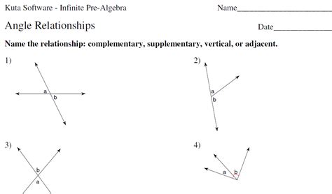 Angles worksheet 3rd grade pinterest from angle relationships worksheet , source segment addition postulate worksheet & geometry worksheets with from angle relationships worksheet. 8.G.5 Angle Relationships - Strickler WMS - 8th Grade Math