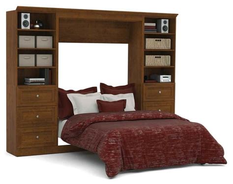 Featuring 6 large cloth drawers and a sturdy metal frame, this chest drawer dresser serves as an ideal storage organizer unit for your daily supplies with excellent functionality. Bestar - Full Wall Bed and Storage Units with Drawers in ...