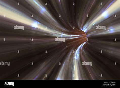 Warp Tunnel In Space Computer Graphic Stock Photo Alamy