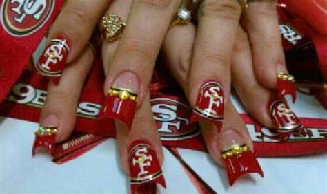 San Francisco 49ers Nail Art San Francisco 49ers Nails