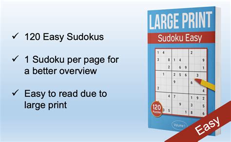 Sudoku Large Print Easy Large Print Sudoku Puzzle Book For Adults