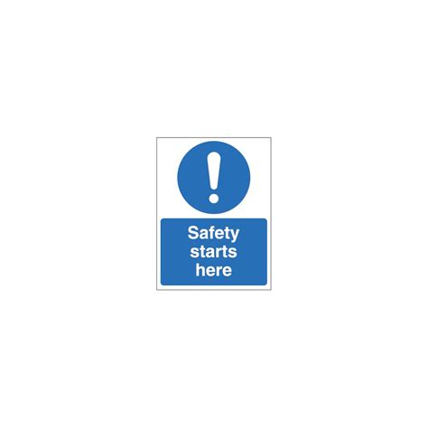 Safety Starts Here Sign Mandatory From PARRS UK