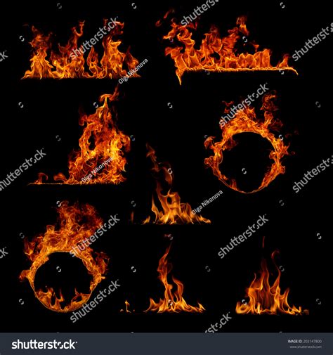 High Resolution Fire Collection Isolated On Stock Photo Edit Now