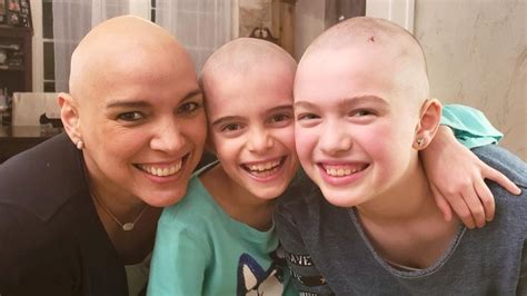 Girls Shave Their Heads To Support Moms Battling Cancer Youtube