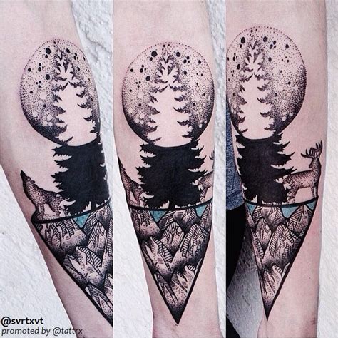 Geometric Woods Tattoo Tree Tattoo Forearm Tattoo Life Tattoos Body