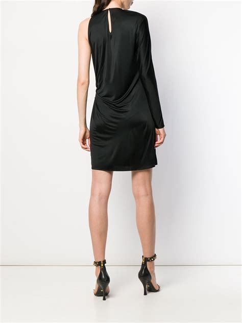 Versace Draped Safety Pin Dress In Black Lyst