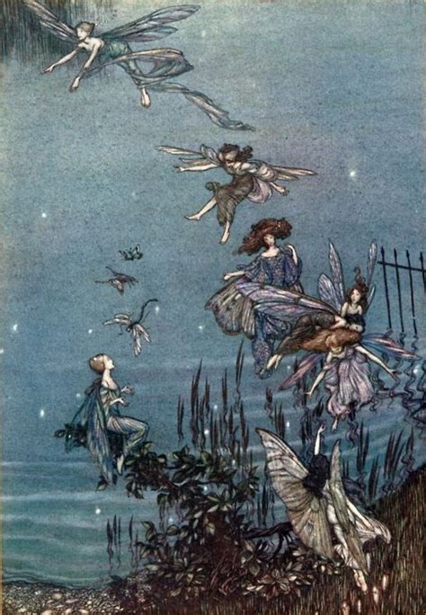 Arthur Rackham ~ The Fairies Of The Serpentine ~ Peter Pan In
