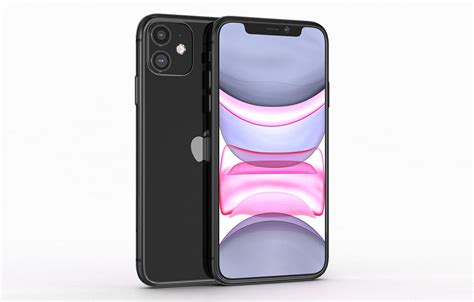 3d Model Apple Iphone 11 Black Vr Ar Low Poly Cgtrader