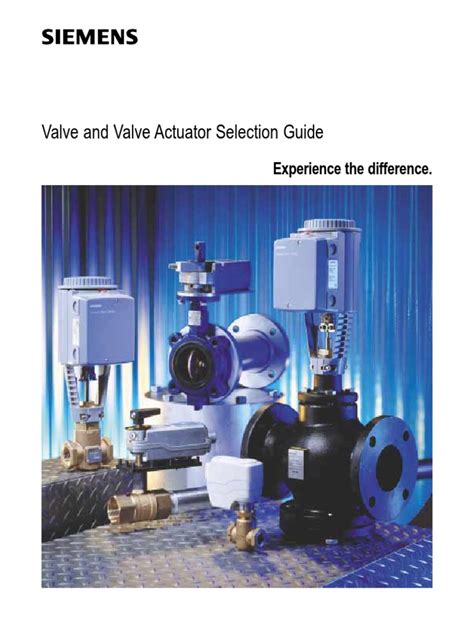 Siemens Control Valve Actuator A Guide For Selection Valve Actuator