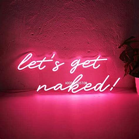 Lets Get Naked Custom Dimmable Led Neon Signs