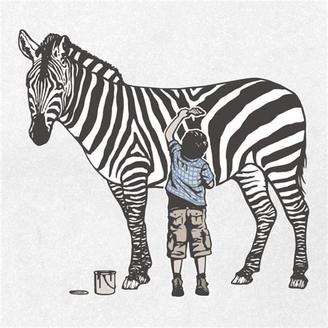 Boy Painting With Zebra Drawing Ai Illustrator File Us500 Each
