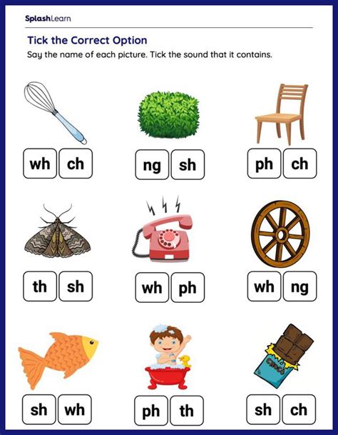 Consonant Digraphs Worksheets Grade 3