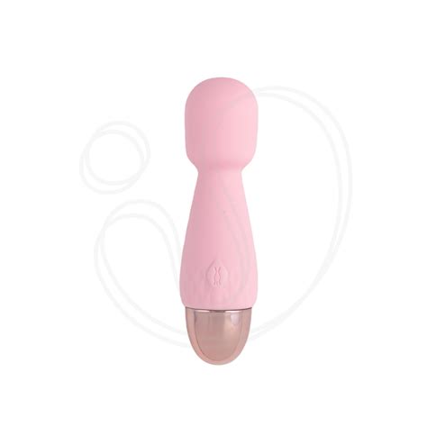 Mini varinha mágica com toque aveludado rosa 10cm iVibe