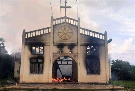 catholic church set ablaze in conflict torn myanmar world catholic news