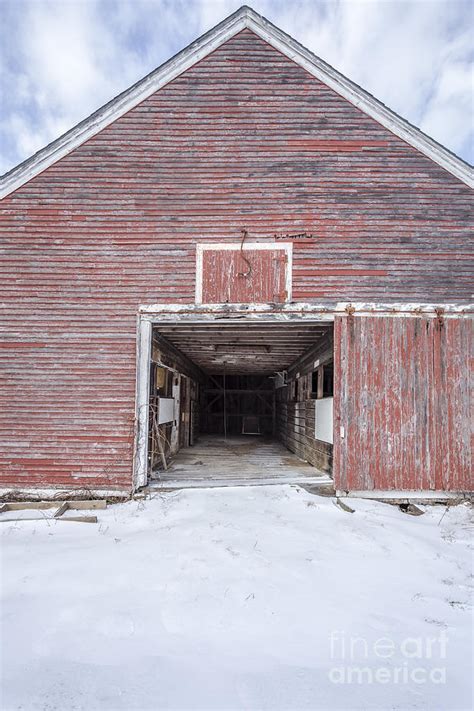 New England Red Barn Open Door Photograph By Edward Fielding Fine Art