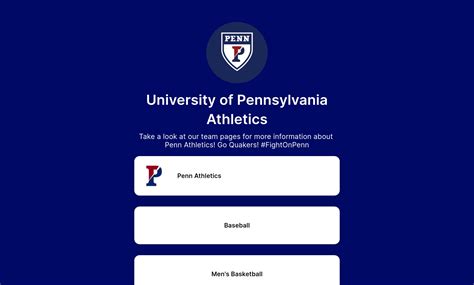 University Of Pennsylvania Athletics Flowpage