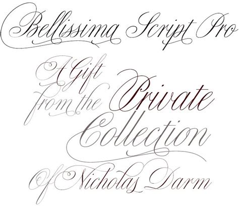 5 Calligraphy Font Samples Images Sample Tattoo Script Fonts