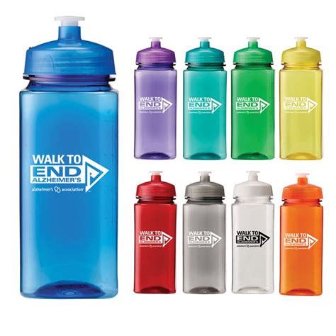 Custom Imprinted 24 Oz Polysure Squared Up Bottles Plastic Water Bottles