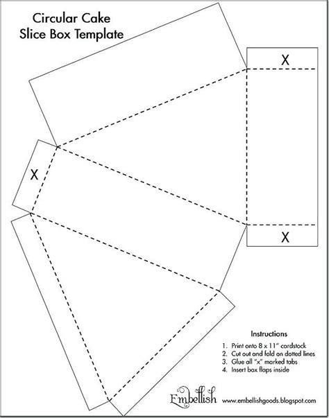 Cake slice box ✂ templatemaker ︎. apple pie box template images of cake slice | Paper box ...