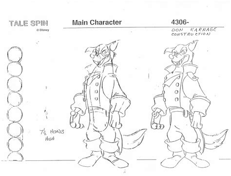 Talespin Model Sheets Traditional Animation