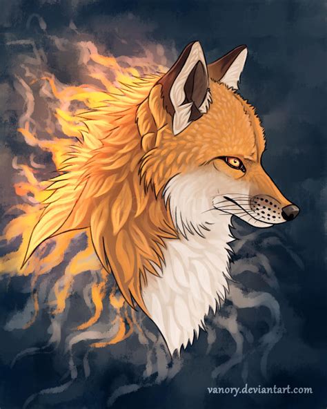 Fire Fox By Vawie Art On Deviantart