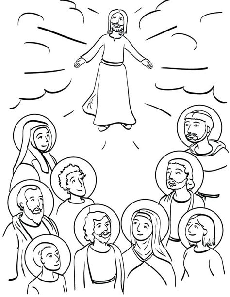 Peter receiving the keys from the infant lord who is on the queen of. All Saints Day Coloring Pages Printable at GetColorings.com | Free printable colorings pages to ...