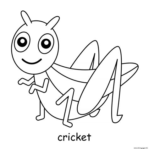 Cricket Coloring Page Printable