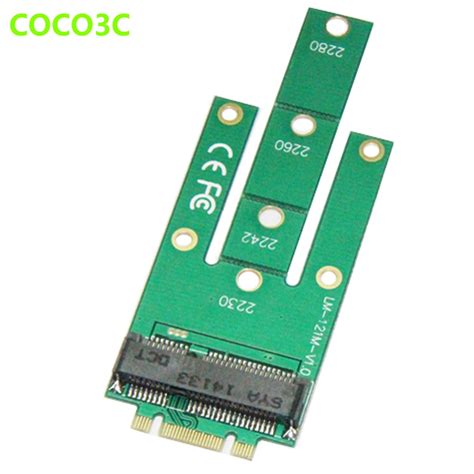 Vertical M 2 NGFF Nvme SSD B M Key SATA To Mini PCI E Adapter For 2280