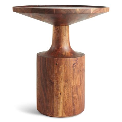 Turn Tall Side Table | Tall side table, Round wood side table, Side table wood