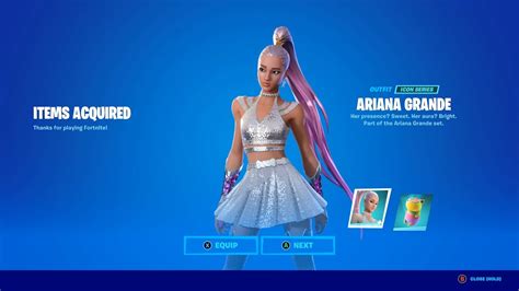 How To Get New Ariana Grande Skin For Free In Fortnite Youtube