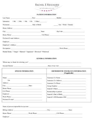 Fillable Online Fillable Patient Registration Form Fax Email Print