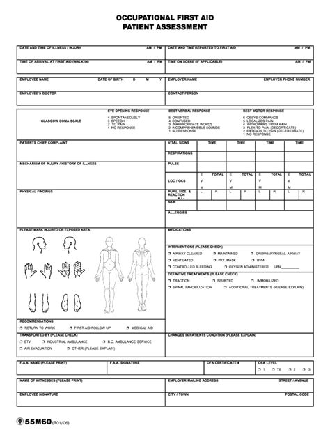 First Aid Patient Assessment Form Fill Out And Sign Online Dochub