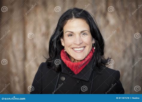 Mature Spanish Businesswoman Smiling At The Camera Stock Photo Image