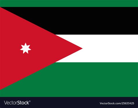 National Flag Jordan Royalty Free Vector Image