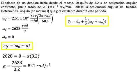 Física Cinemática Rotacional Ejemplo 1 Youtube