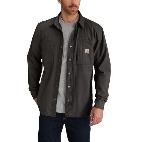 Carhartt Rugged Flex Relaxed Fit Canvas Fleece Lined Snap Front Shirt Northway Shoes And Repair