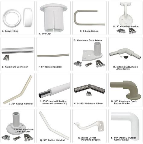 • 6', 8' and 10' line kits include: 1.5" Vinyl Secondary Handrail System :: Accent Building Products