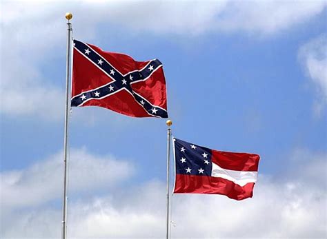 Battle Flag Of Northern Virginia Left And The First Confederate