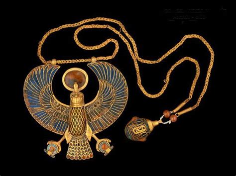 Necklace And Pendant From Pharaoh Tutankhamens Tomb 18th Dynasty