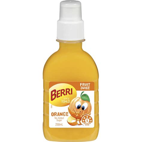 Berri Pop Tops Orange Juice 250ml Woolworths