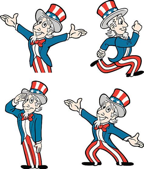 Happy 4th Of July Pic Cartoon Illustrations Royalty Free Vector