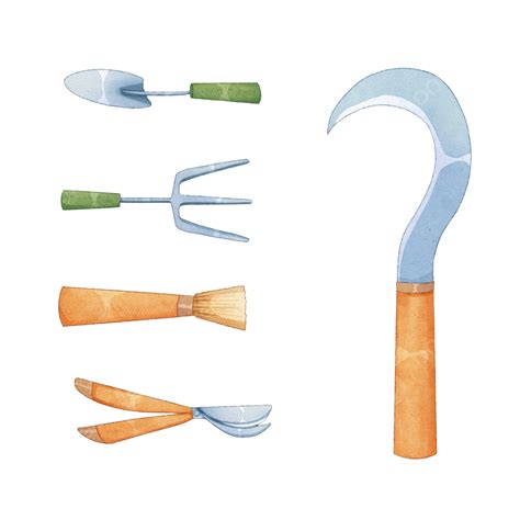 Garden Tools Png Picture Garden Tools And Supplies Watercolor