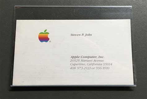 Get apple personalized business cards or make your own from scratch! Someone Just Paid Over $6,000 for a Steve Jobs Business ...