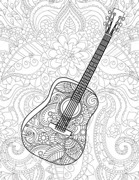 Guitar Coloring Page Free - Printable Color
