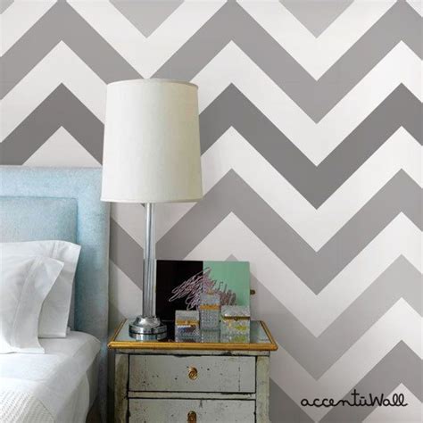 Chevron Cool Grey Peel And Stick Fabric Wallpaper Repositionable Etsy
