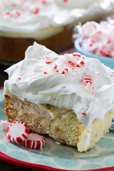 I followed the recipe to a t, except i put crushed honey nut cheerios™ on top instead of nilla wafers. White Chocolate Peppermint Poke Cake | Recipe | Poke cake, Peppermint recipes, Chocolate peppermint