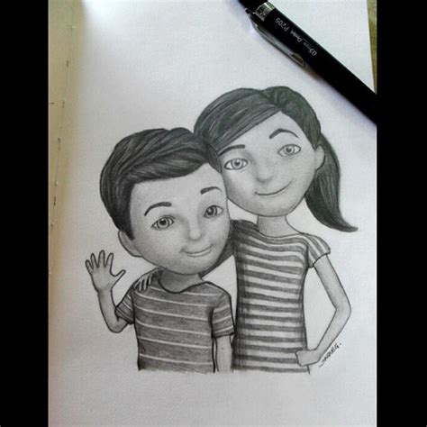 Cartoon Caleb And Sophia Coloring Pages for Kids | Coloring Pages Free