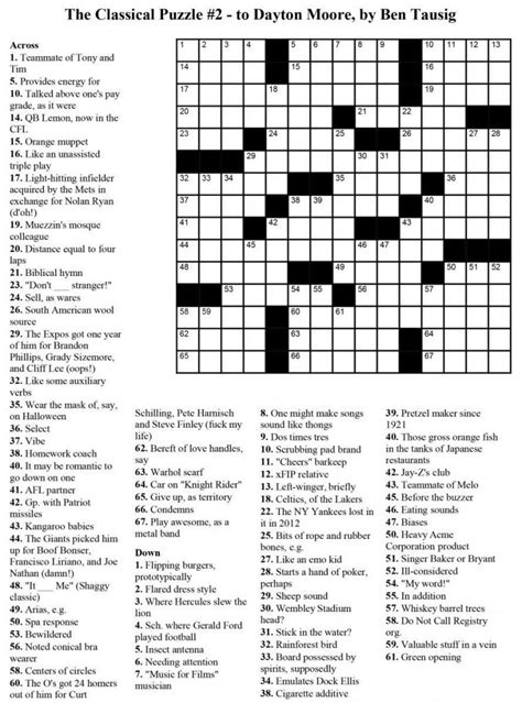 Usa Crossword Puzzles Printable Jowo Free Printable Crosswords Usa