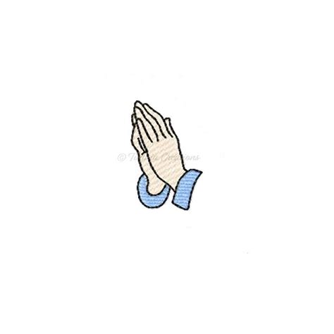 Miniature Praying Hands Machine Embroidery Design Pattern For 4x4 Hoops